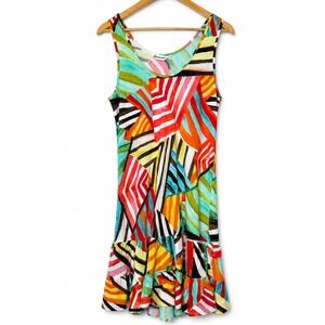 Jams World Womens Medium Rustic Trail Dress Multicolor Rayon Hawaiicore